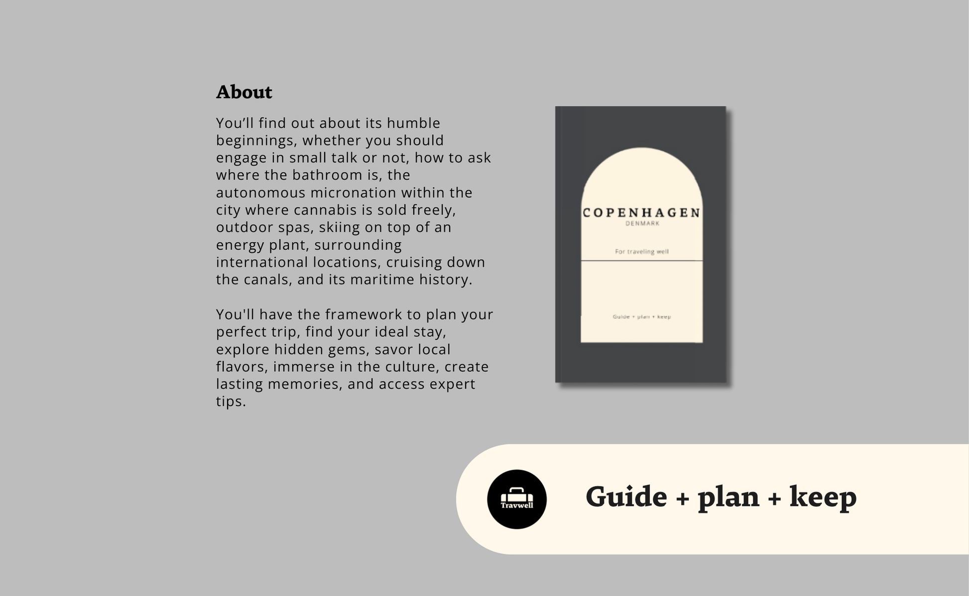 Copenhagen Travel Guide Book for A Denmark Trip Book by Travwell