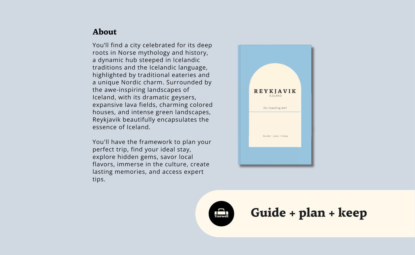 Iceland Trip Planner: Discover Reykjavik and the Wild North Book by Travwell