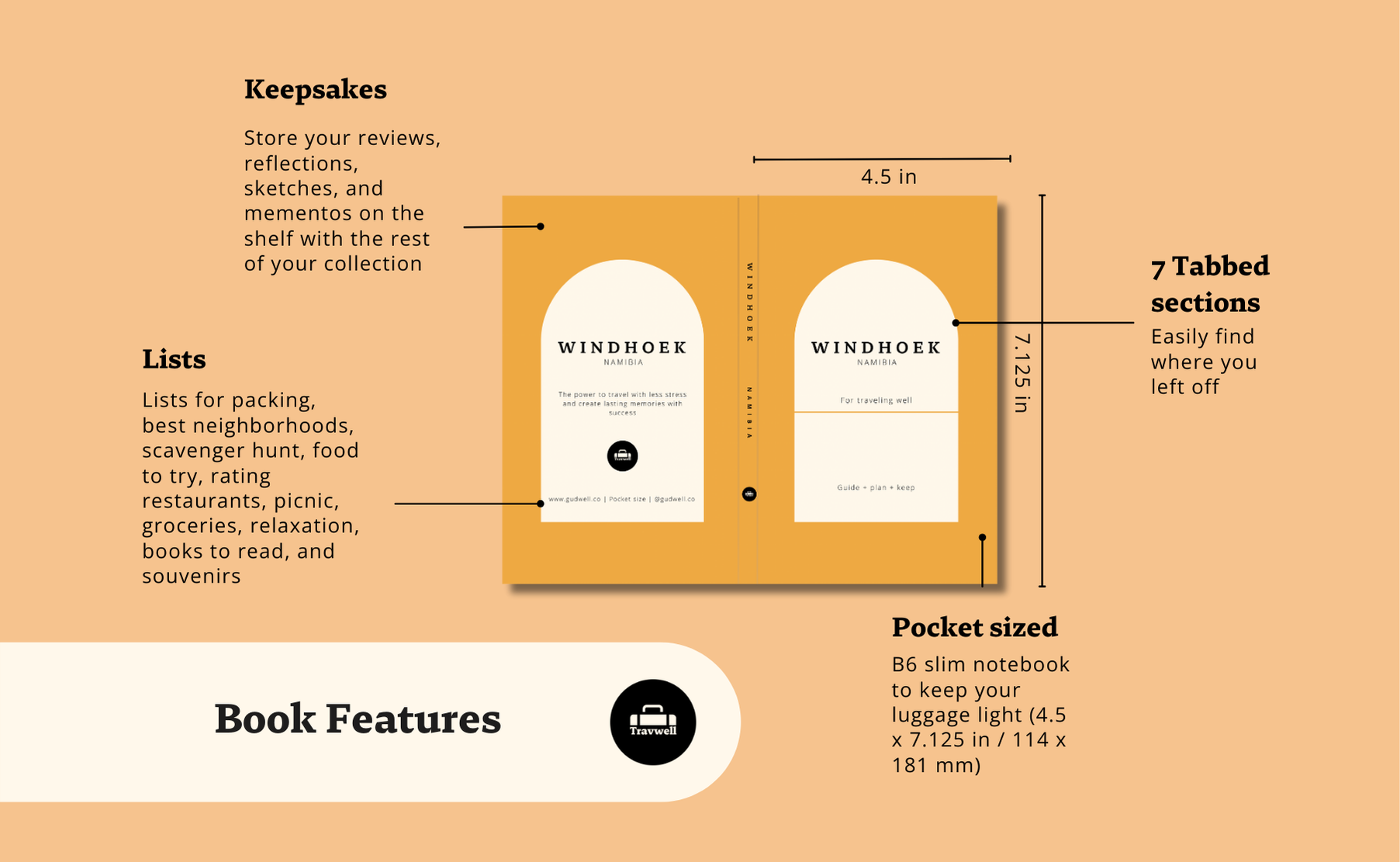 Namibia Tour Planner for Windhoek Stays & Safari Prep Book by Travwell