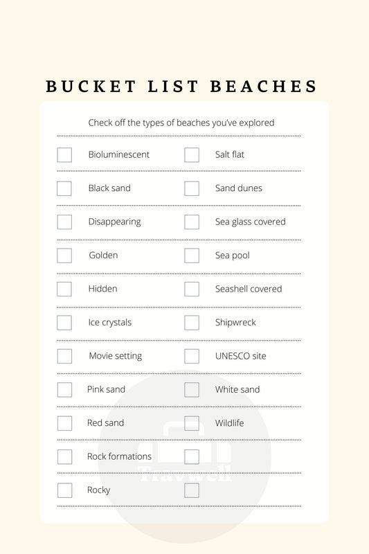 Beach Bucket List Download Free With Trip Planner List by Travwell