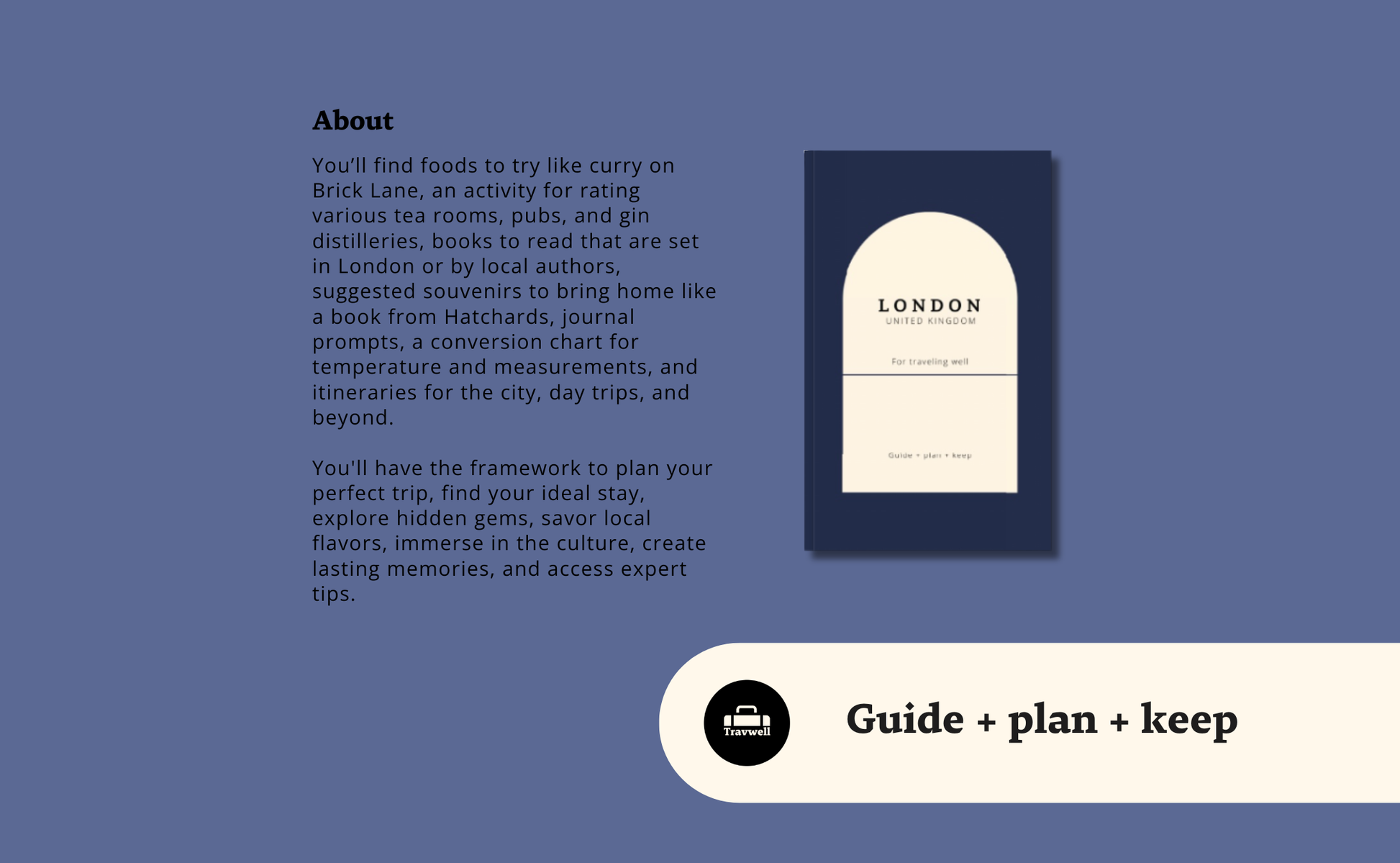 London Travel Guidebook: Navigate the City with Intention Book by Travwell