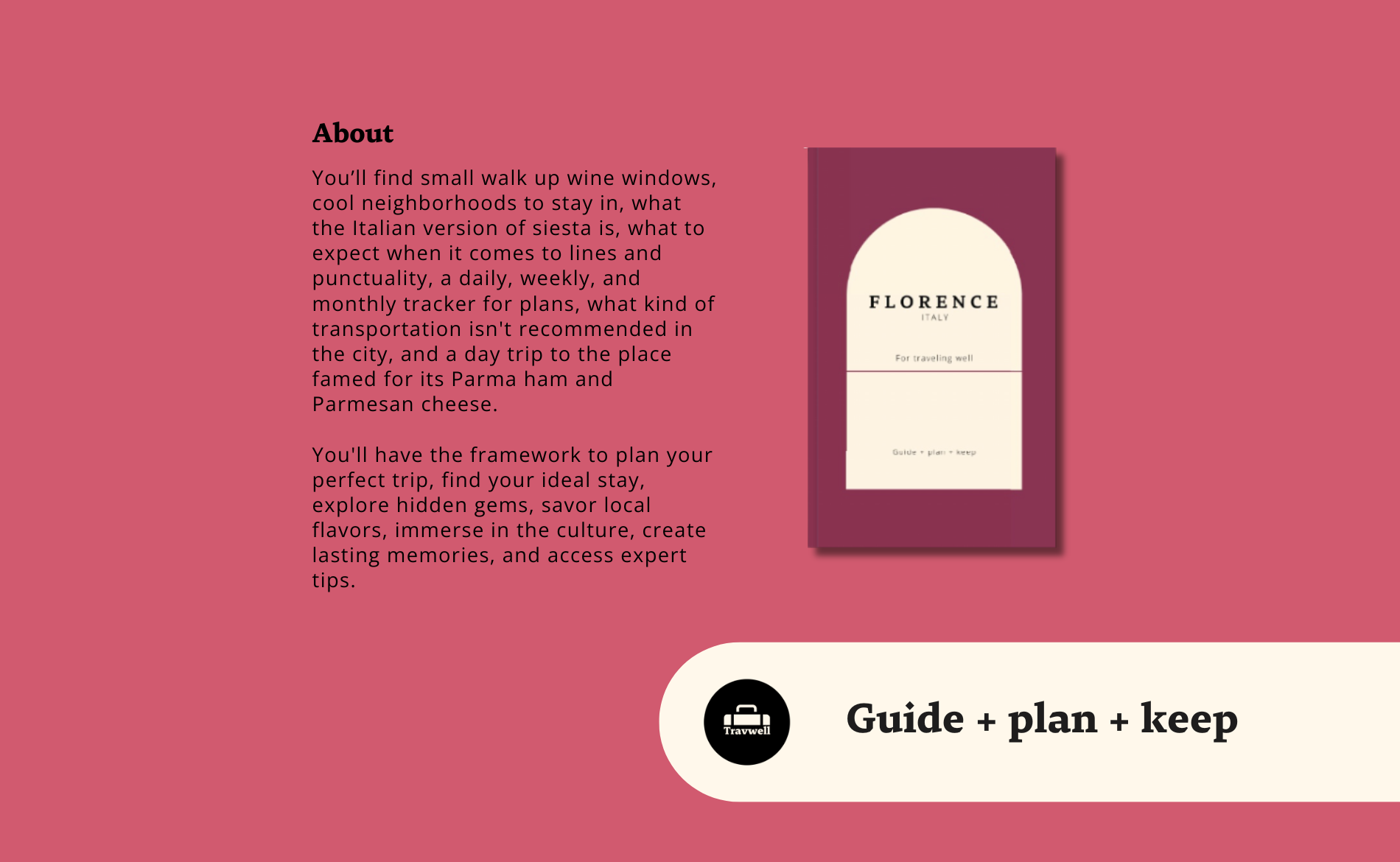 Florence Travel Planner: Explore Tuscany & Plan Your Italy Trip Book by Travwell