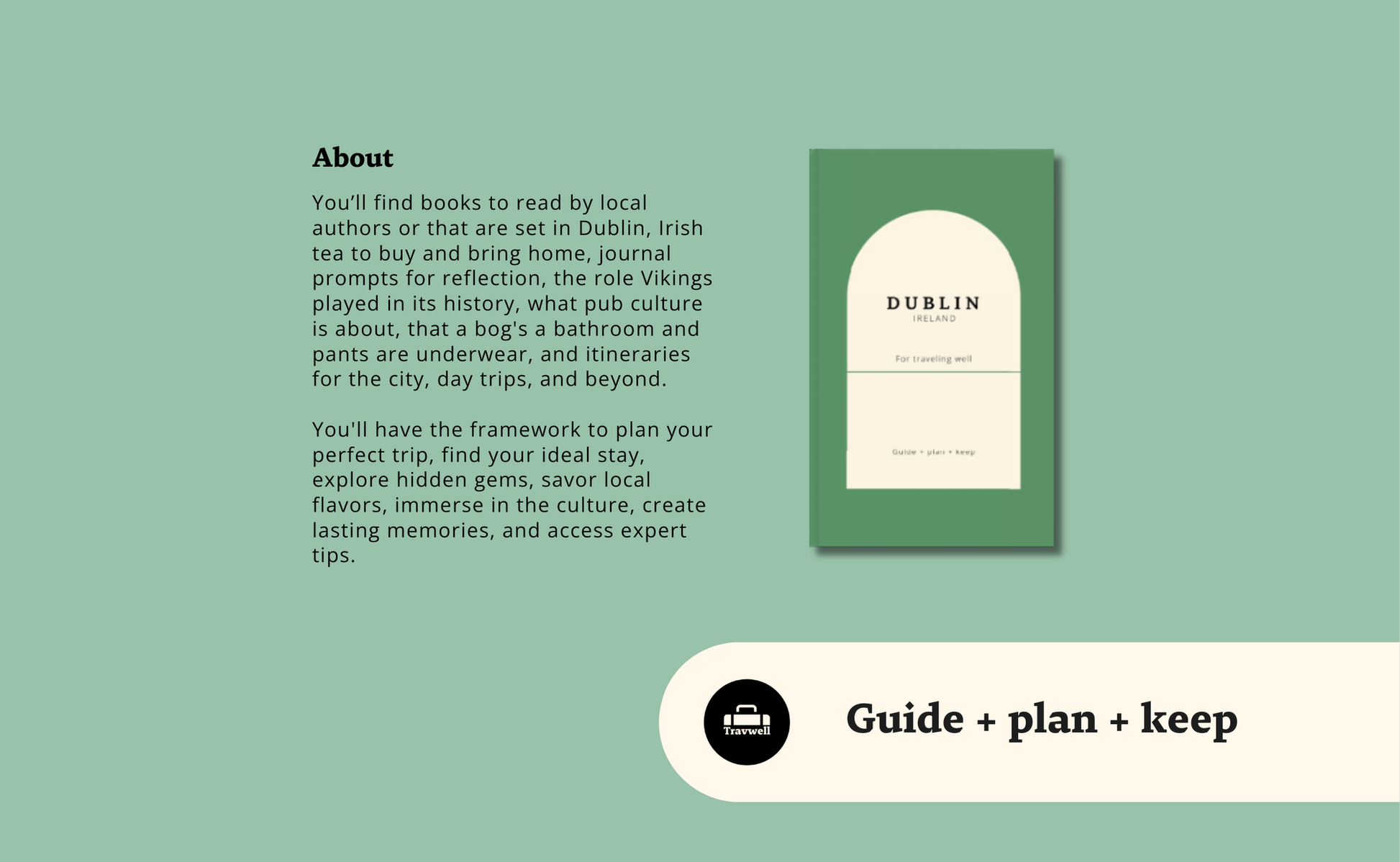 Dublin Trip Planner, An Ireland Guide for a Stress Free Journey Book by Travwell