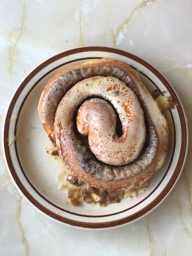 Cinnamon bun from diner stye restaurant in Albuquerque New Mexico