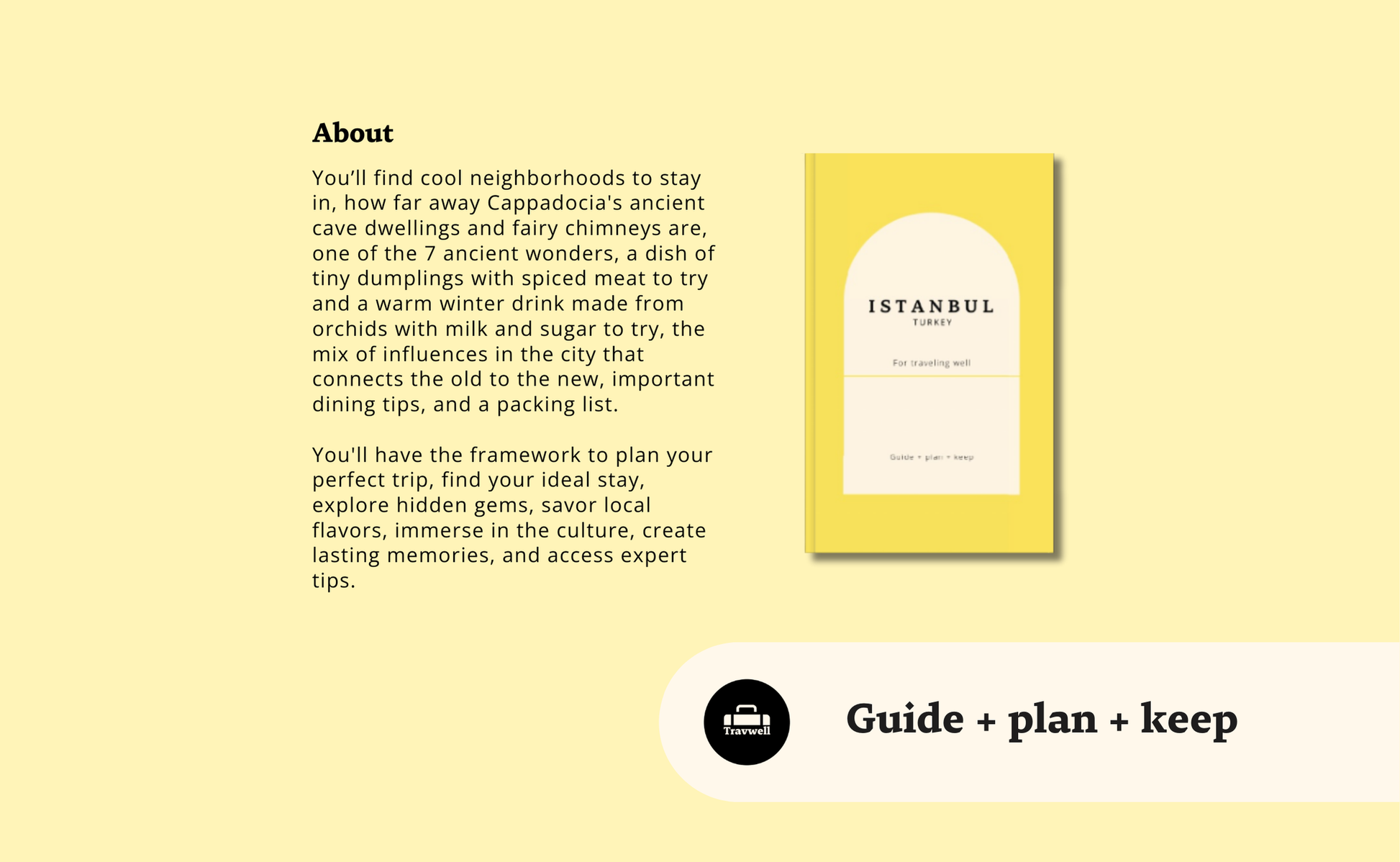 Istanbul Trip Planner, Where Layers of Culture Meet You Book by Travwell