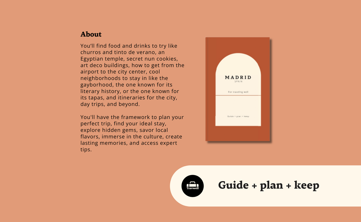 Madrid Travel Guide by Gudwell: Plan Your Trip to Spain Book by Travwell