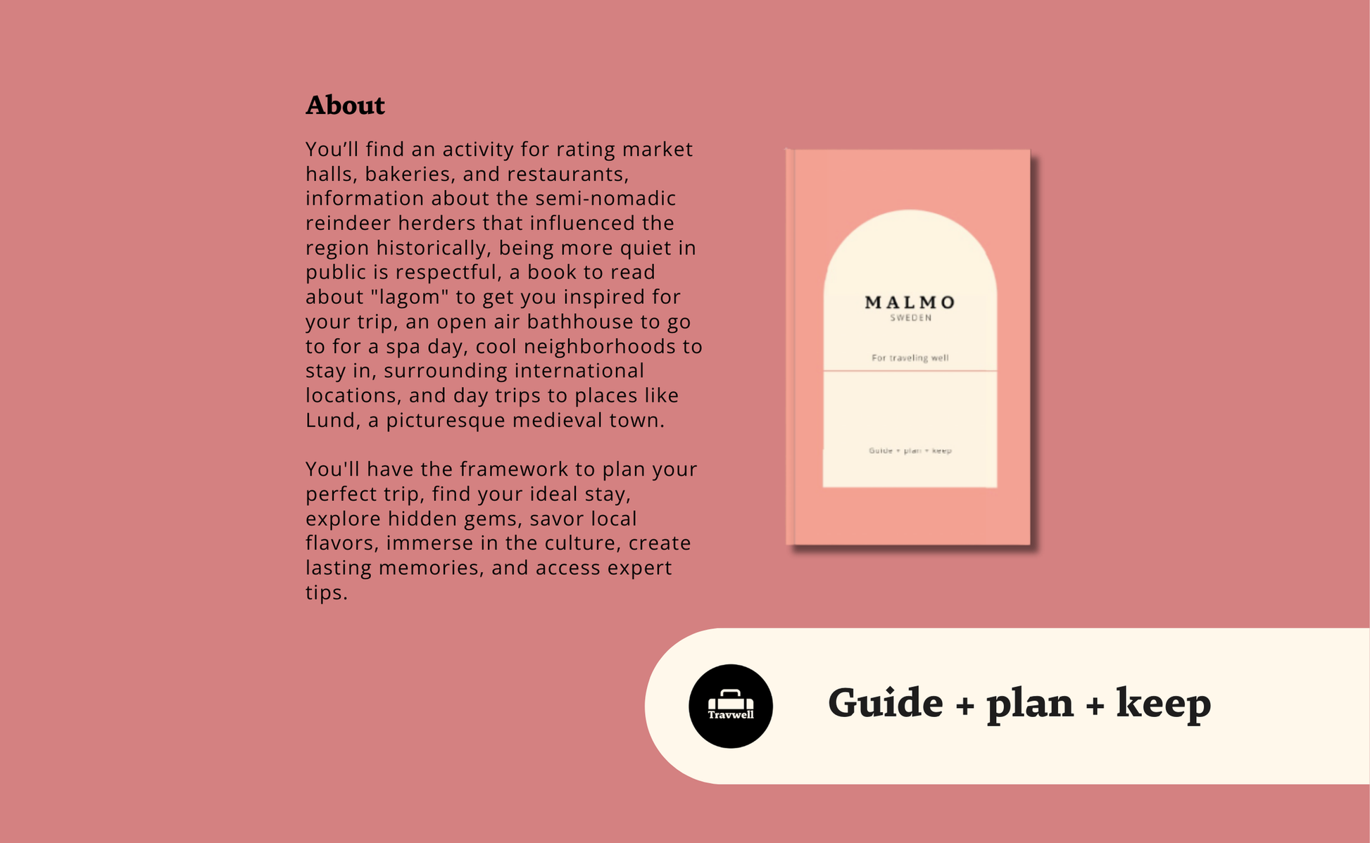 Sweden Trip Planner: Malmö, Nordic Design & Easy Day Routes Book by Travwell