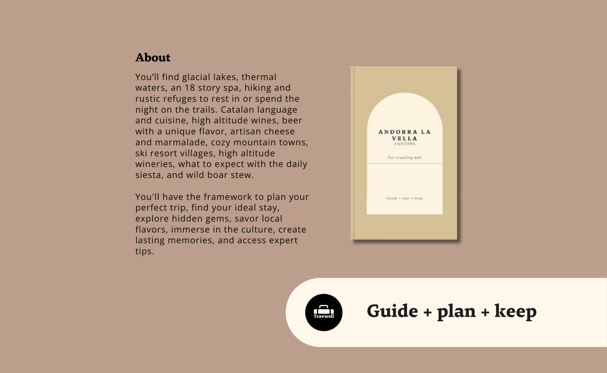 A Fine Trip Planner for Andorra: Enjoy Wellness Travel to the Pyrenees Book by Travwell