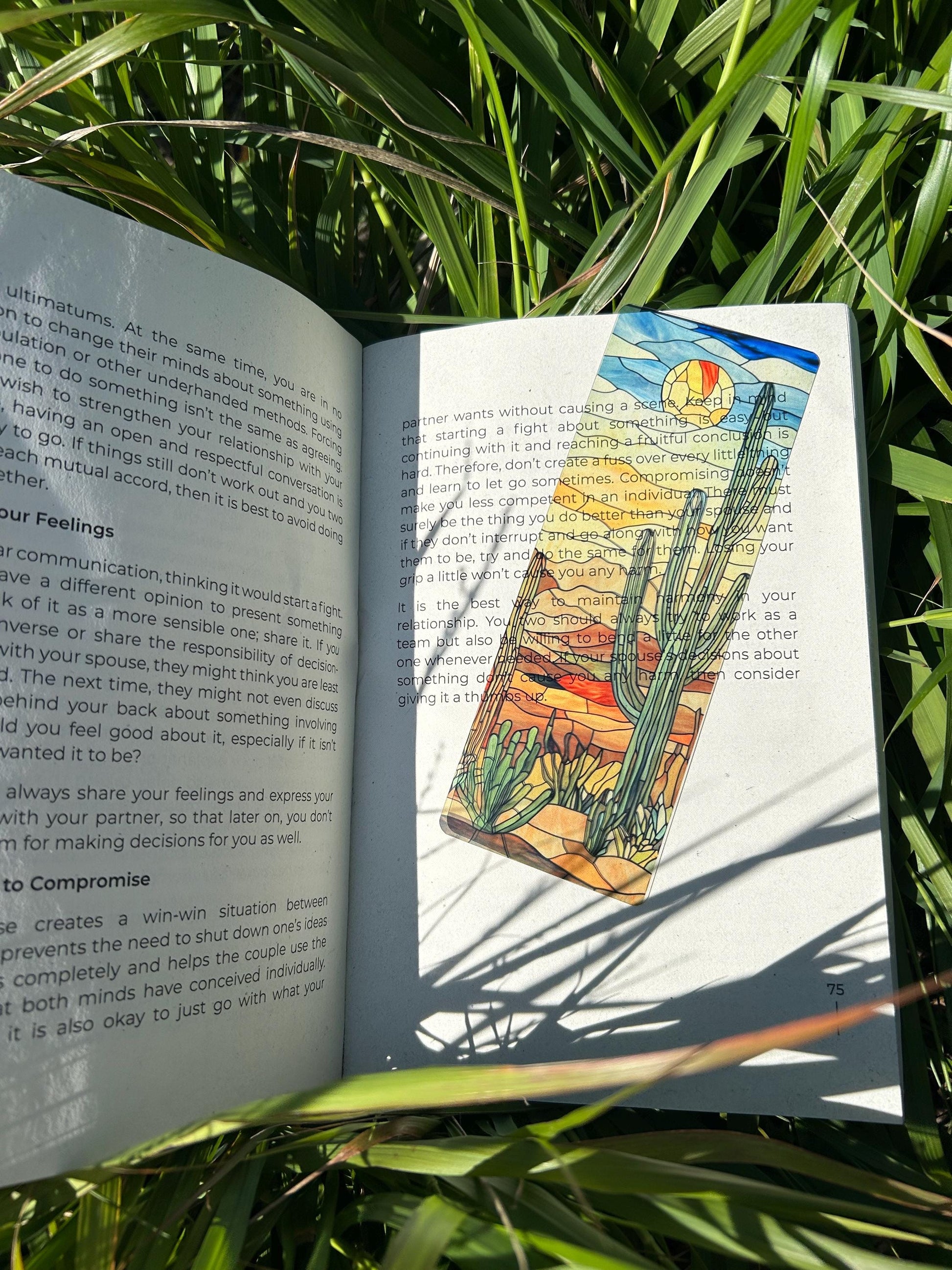 Cactus Desert Bookmark – Handmade Southwest Bookmark, Succulent Page Marker, Nature Lover Gift, Boho Desert Aesthetic, Unique Cactus Gift by Magical Bookmarks