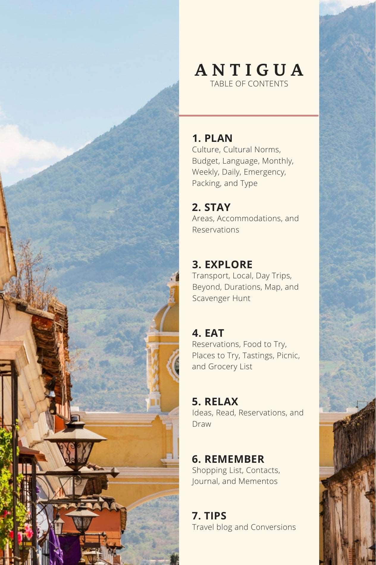 Antigua Guatemala Guide Books for Volcano Hikes & Cultural Tips Book by Travwell