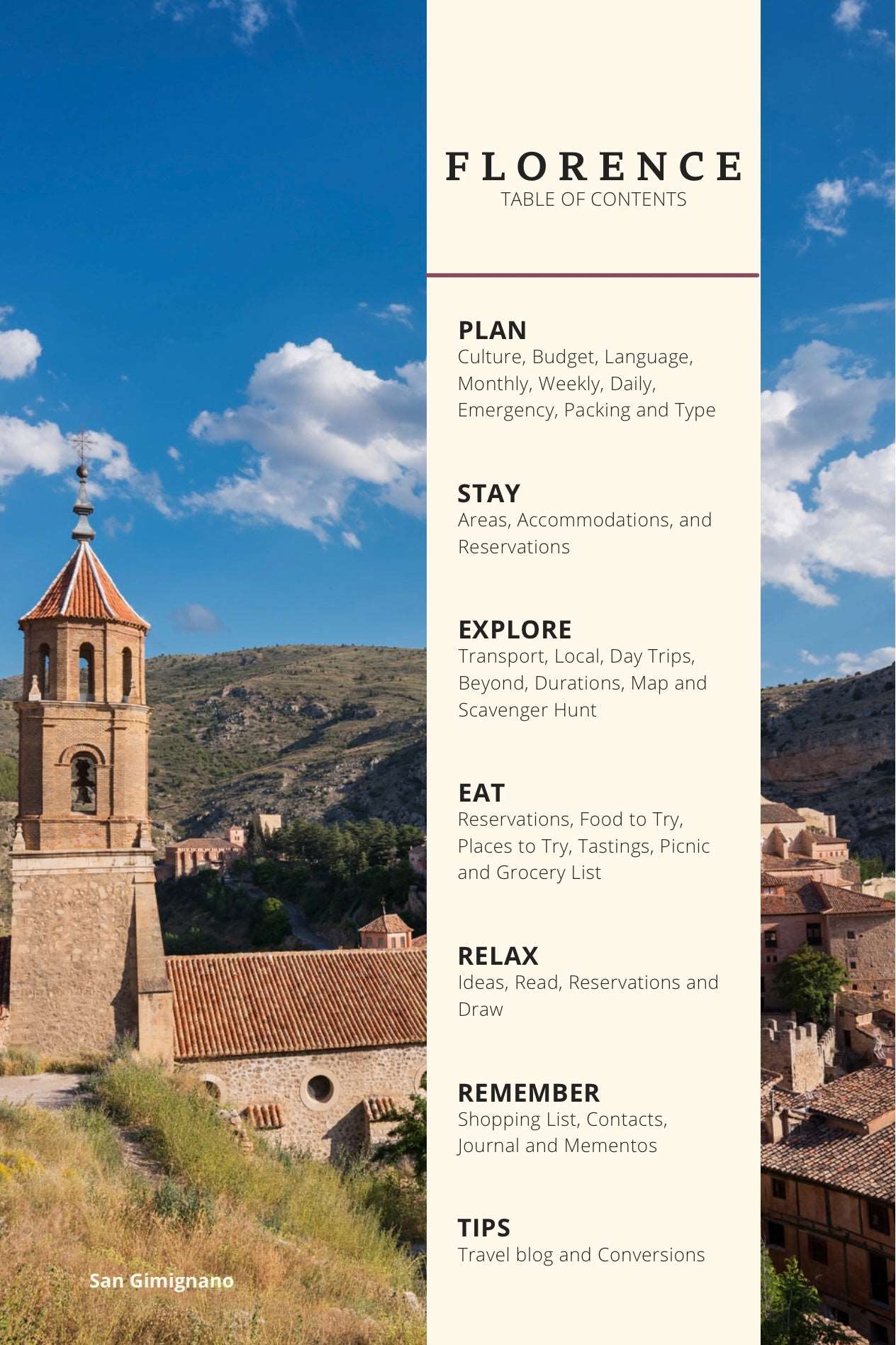 Florence Travel Planner: Explore Tuscany & Plan Your Italy Trip Book by Travwell