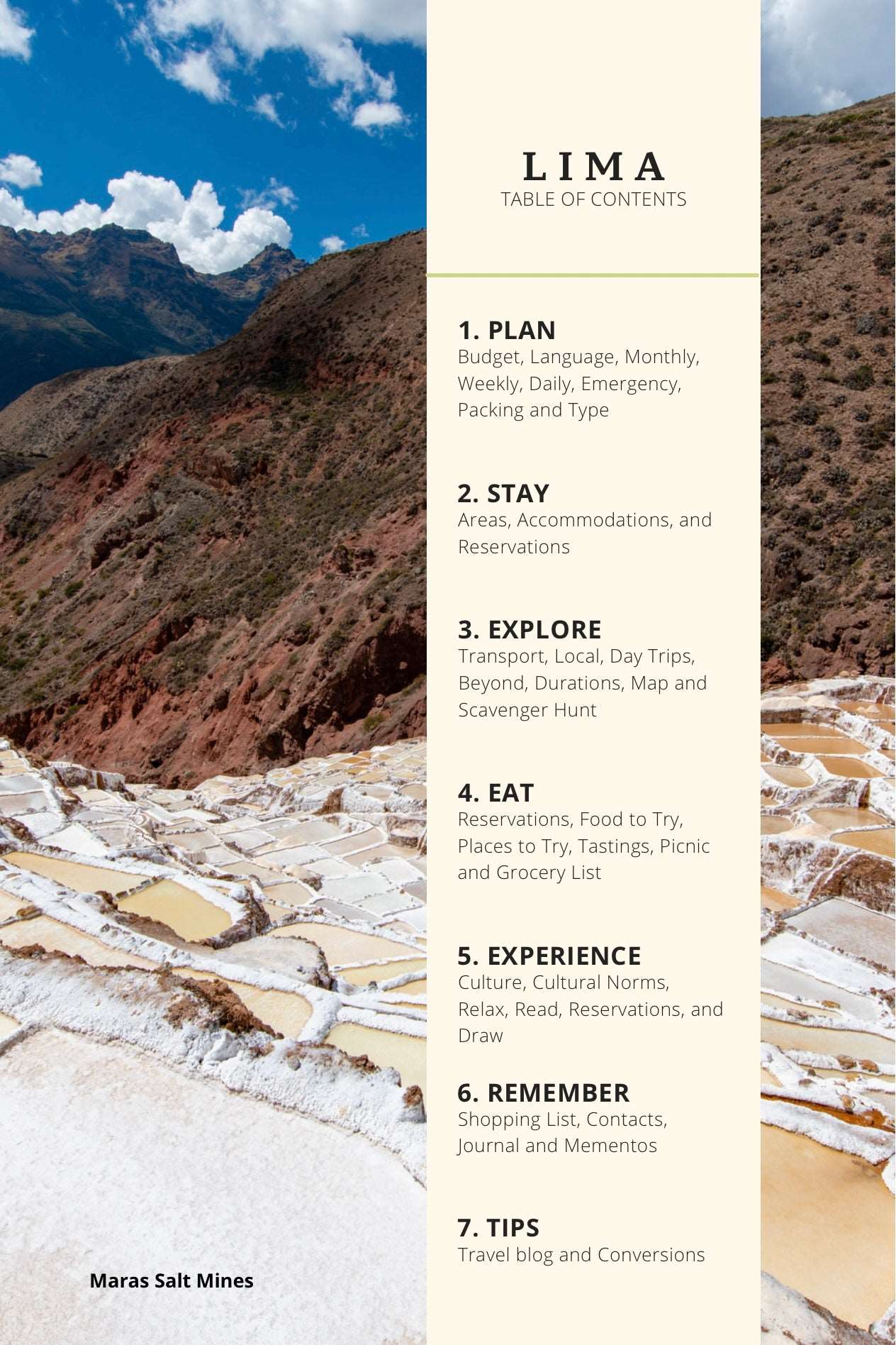 Peru Trip Planner for Lima, Cusco & Machu Picchu Guide Book by Travwell